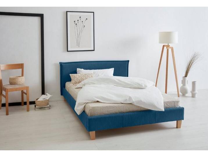 OTTO products Polsterbett Heddi, in 5 Breiten: von 90cm-200cm, Biese am Kopfteil, Strukturstoff, blau, blau OTTO products Polsterbett Heddi, in 5 Breiten: von 90cm-200cm, Biese am Kopfteil, Strukturstoff, blau, blau von OTTO-products
