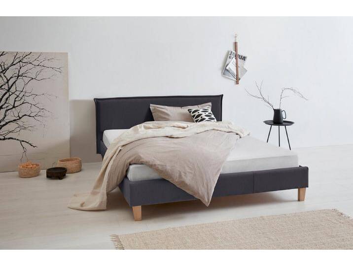 OTTO products Polsterbett Heddi, in 5 Breiten: von 90cm-200cm, Biese am Kopfteil, Strukturstoff, schwarz, schwarz OTTO products Polsterbett Heddi, in 5 Breiten: von 90cm-200cm, Biese am Kopfteil, Strukturstoff, schwarz, schwarz von OTTO-products