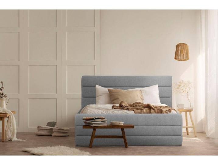 OTTO products Polsterbett Merrit, Quernaht im Kopf- und Fußteil, in 5 Breiten, auch in 220 cm Länge, grau, hellgrau OTTO products Polsterbett Merrit, Quernaht im Kopf- und Fußteil, in 5 Breiten, auch in 220 cm Länge, grau, hellgrau von OTTO-products