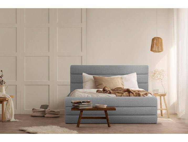 OTTO products Polsterbett Merrit, Quernaht im Kopf- und Fußteil, in 5 Breiten, auch in 220 cm Länge, grau, hellgrau OTTO products Polsterbett Merrit, Quernaht im Kopf- und Fußteil, in 5 Breiten, auch in 220 cm Länge, grau, hellgrau von OTTO-products