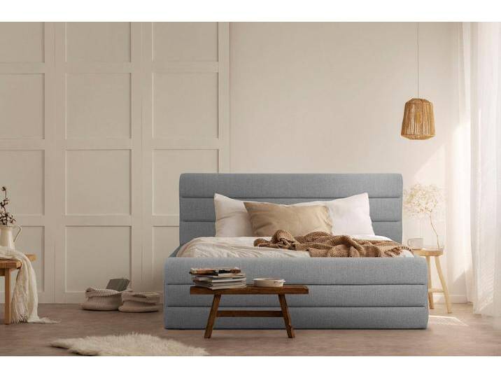 OTTO products Polsterbett Merrit, Quernaht im Kopf- und Fußteil, in 5 Breiten, auch in 220 cm Länge, grau, hellgrau OTTO products Polsterbett Merrit, Quernaht im Kopf- und Fußteil, in 5 Breiten, auch in 220 cm Länge, grau, hellgrau von OTTO-products