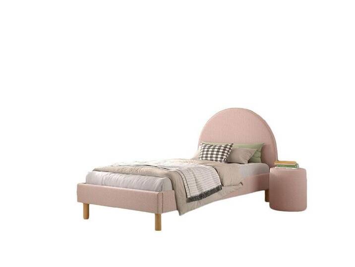 58 aufm Kessel Bettgestell Polsterbett mit Nachtkommode Karlotta 97x212x107 Holzwerkstoff Rosa (inkl. Versand, Lieferung bis Verwendungsstelle), Liegefläche 90 x 200, gepolstertes Kopfteil, Lattenrost von OTTO