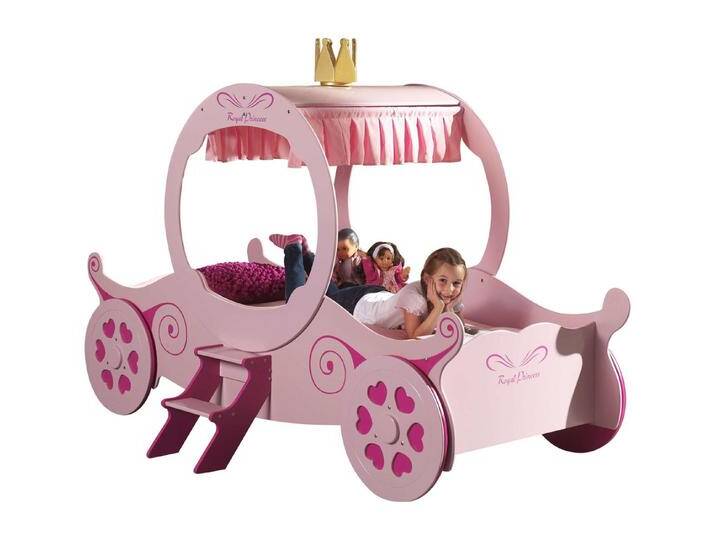 58 aufm Kessel Kinderbett Kutschenbett Kasey 240x168x168 Kinderbett Spielbett MDF Rosa (inkl. Versand, Lieferung bis Verwendungsstelle), Liegefläche 90x200, MDF Lack rosa, Lattenrost von OTTO