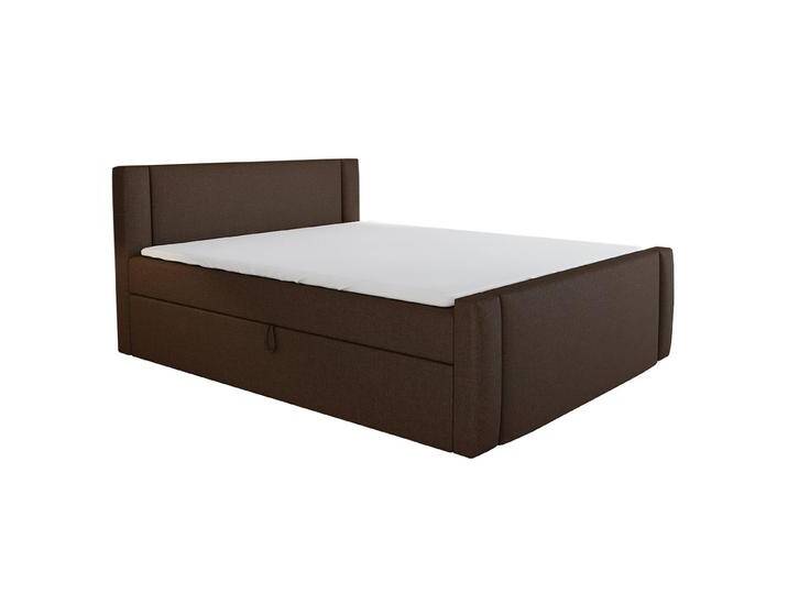 A&J MöbelLand GmbH Boxspringbett SKULI mit Bettkasten, Topper und gepolstertem Kopfteil. (Boxspringbett mit Bettkasten und gepolstertem Kopfteil. Inclusive Topper !, TOP ANGEBOT), Länge 216 cm Höhe 106 cm, braun von OTTO