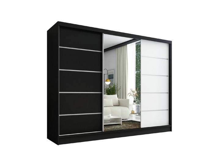 A&J MöbelLand GmbH Schwebetürenschrank AURELIA 1 mit 3 Schubladen und Spiegel (TOP ANGEBOT! Geräumiger Schrank mit einer Breite von 200 cm und Spiegel, ideal zur Aufbewahrung von Kleidung und Accessoires. 3 Schubladen und viel Stauraum. TOP PRODUKT! Wählen Sie das ideale Modell für Ihr Schlafzimmer!, Inclusive 3 Schubladen) Breite: 200 cm, Höhe: 215 cm, Tiefe: 59,5 cm von OTTO