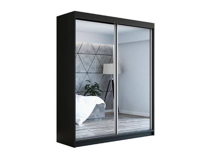A&J MöbelLand GmbH Schwebetürenschrank HARMONIO, 2-türig Schrank mit Spiegel (TOP ANGEBOT! Geräumiger Schrank mit einer Breite von 180 cm und Spiegel, ideal zur Aufbewahrung von Kleidung und Accessoires. 2 Schubladen und viel Stauraum. TOP PRODUKT! Wählen Sie das ideale Modell für Ihr Schlafzimmer!, Inclusive 2 Schubladen) Breite: 180 cm, Höhe: 215 cm, Tiefe: 59,5 cm von OTTO