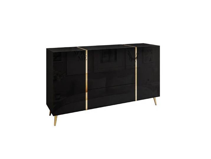 ALLHOUSE24 Kommode DIAMANT 158 cm Breite Hochglanz GOLD Sideboard Möbel BERLIN, schwarz, schwarz Hochglanz/schwarz, push-to-open ALLHOUSE24 Kommode DIAMANT 158 cm Breite Hochglanz GOLD Sideboard Möbel BERLIN, schwarz, schwarz Hochglanz/schwarz, push-to-open von OTTO