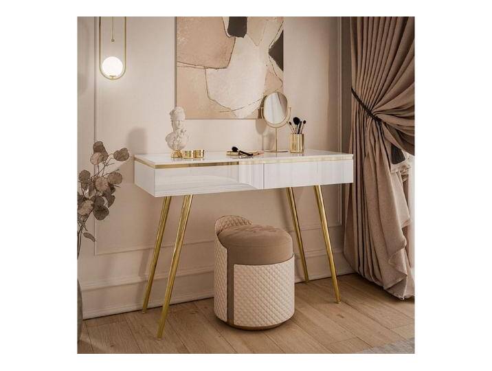ALLHOUSE24 Konsolentisch PEONY-V GOLD weiß Hochglanz hohe Beine in Goldchrom Konsole BERLIN, Breite 102 cm, weiß ALLHOUSE24 Konsolentisch PEONY-V GOLD weiß Hochglanz hohe Beine in Goldchrom Konsole BERLIN, Breite 102 cm, weiß von OTTO
