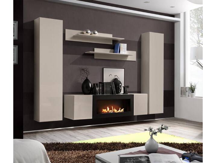 ASM-Moebel Wohnwand Wohnwand FLY M1 CC inkl. Push-Click System mit Bio Ethanol Kamin, Mit Bio-Ethanol Kamin und Push-Click System, beige ASM-Moebel Wohnwand Wohnwand FLY M1 CC inkl. Push-Click System mit Bio Ethanol Kamin, Mit Bio-Ethanol Kamin und Push-Click System, beige von OTTO