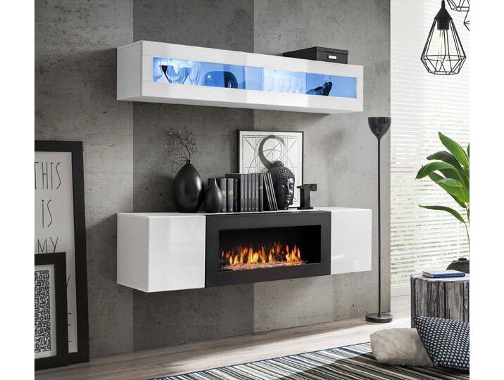 ASM-Moebel Wohnwand Wohnwand FLY N2 Hochglanz Push - Click mit Bio-Ethanol Kamin und Led, Bio-Ethanol Kamin, Led Beleuchtung, Push-Click und Hochglanzfronten ASM-Moebel Wohnwand Wohnwand FLY N2 Hochglanz Push - Click mit Bio-Ethanol Kamin und Led, Bio-Ethanol Kamin, Led Beleuchtung, Push-Click und Hochglanzfronten von OTTO