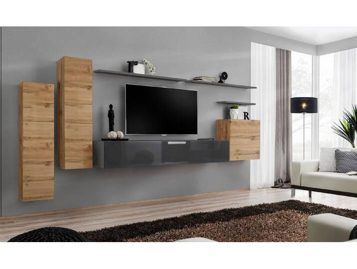 ASM-Moebel Wohnwand Wohnwand SWITCH II Wotan mit Hochglanzfronten und Push-Click System, Mit Hochglanzfronten und Push-Click System, beige, WTG ASM-Moebel Wohnwand Wohnwand SWITCH II Wotan mit Hochglanzfronten und Push-Click System, Mit Hochglanzfronten und Push-Click System, beige, WTG von OTTO