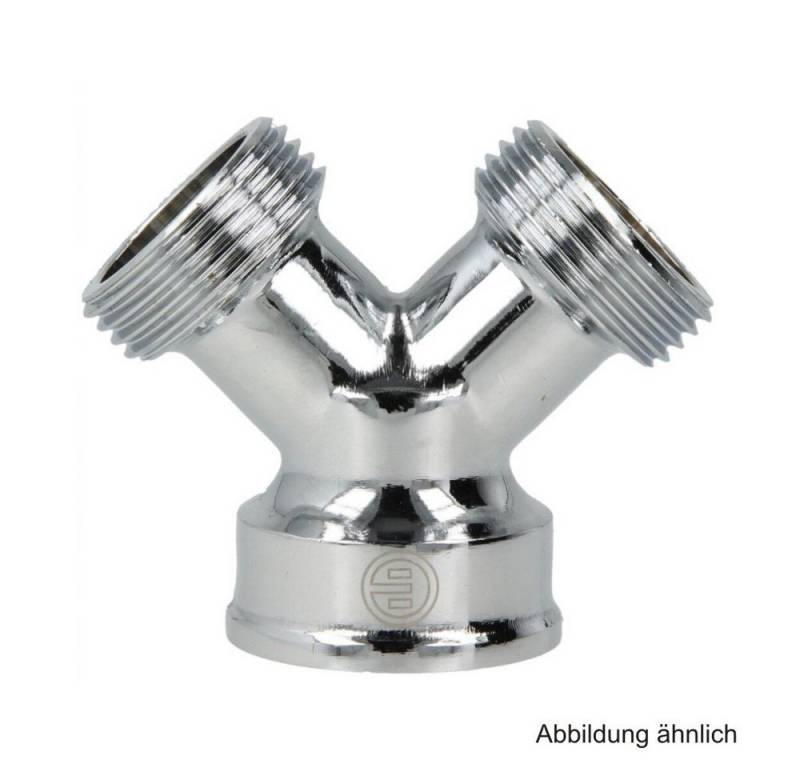OEG GmbH Ablaufgarnitur Y-Stück, 3/4" IG x 3/4" AG x 3/4" AG, Messing verchromt von OEG GmbH