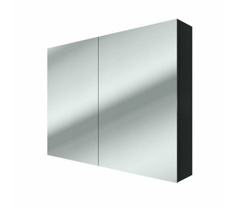 AcquaVapore Badezimmerspiegelschrank Spiegelschrank Badspiegel Badezimmer Spiegel City 100cm Esche schwarz von AcquaVapore