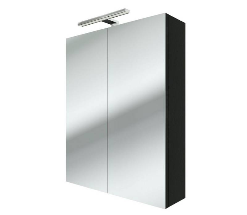 AcquaVapore Badezimmerspiegelschrank Spiegelschrank Badspiegel Badezimmer Spiegel City 60cm Esche schwarz von AcquaVapore
