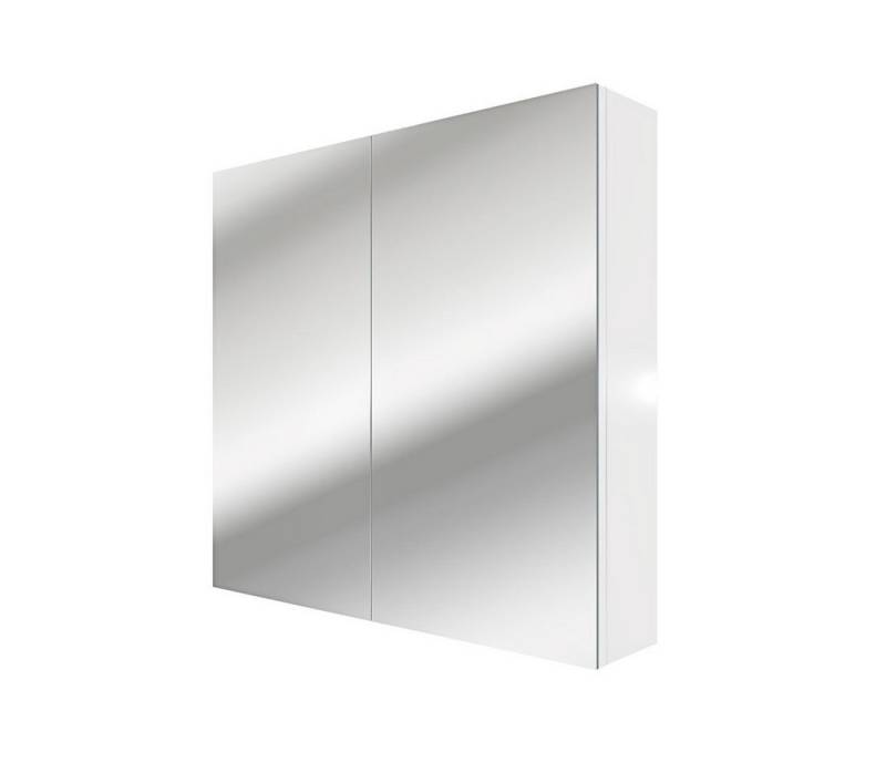 AcquaVapore Badezimmerspiegelschrank Spiegelschrank Badspiegel Badezimmer Spiegel City 80cm Weiß MDF von AcquaVapore