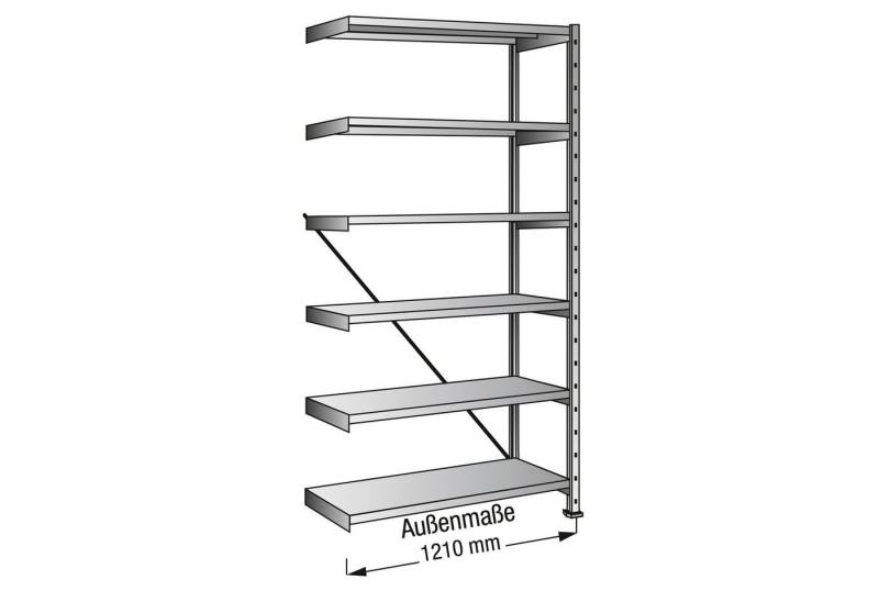 Aktenregal Steckregal 431223 Anbau 1.200x2.280x300mm 6OH verzinkt von OTTO