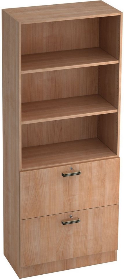 HAMMERBACHER Aktenregal Regal 5 OH 80x42x200,4cm 2HR Sockelblende Griff SG Nussbaum/Nussbaum HAMMERBACHER Aktenregal Regal 5 OH 80x42x200,4cm 2HR Sockelblende Griff SG Nussbaum/Nussbaum von HAMMERBACHER