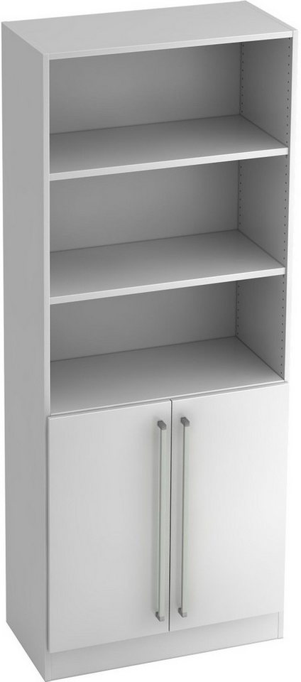 HAMMERBACHER Aktenregal Regal 5 OH 80x42x200,4cm 2 Türen unten Sockelblende Griff CE Weiß/Weiß HAMMERBACHER Aktenregal Regal 5 OH 80x42x200,4cm 2 Türen unten Sockelblende Griff CE Weiß/Weiß von HAMMERBACHER