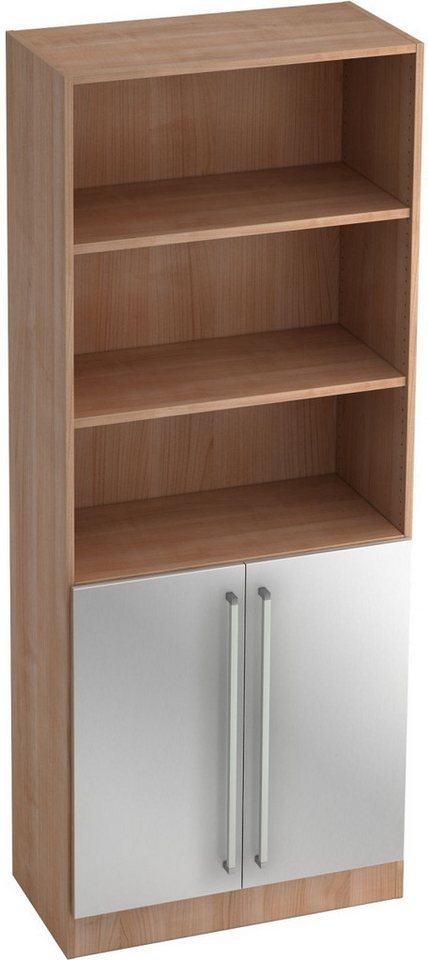 HAMMERBACHER Aktenregal Regal 5 OH 80x42x200,4cm 2 Türen unten Sockelblende Griff CE Nussbaum HAMMERBACHER Aktenregal Regal 5 OH 80x42x200,4cm 2 Türen unten Sockelblende Griff CE Nussbaum von HAMMERBACHER