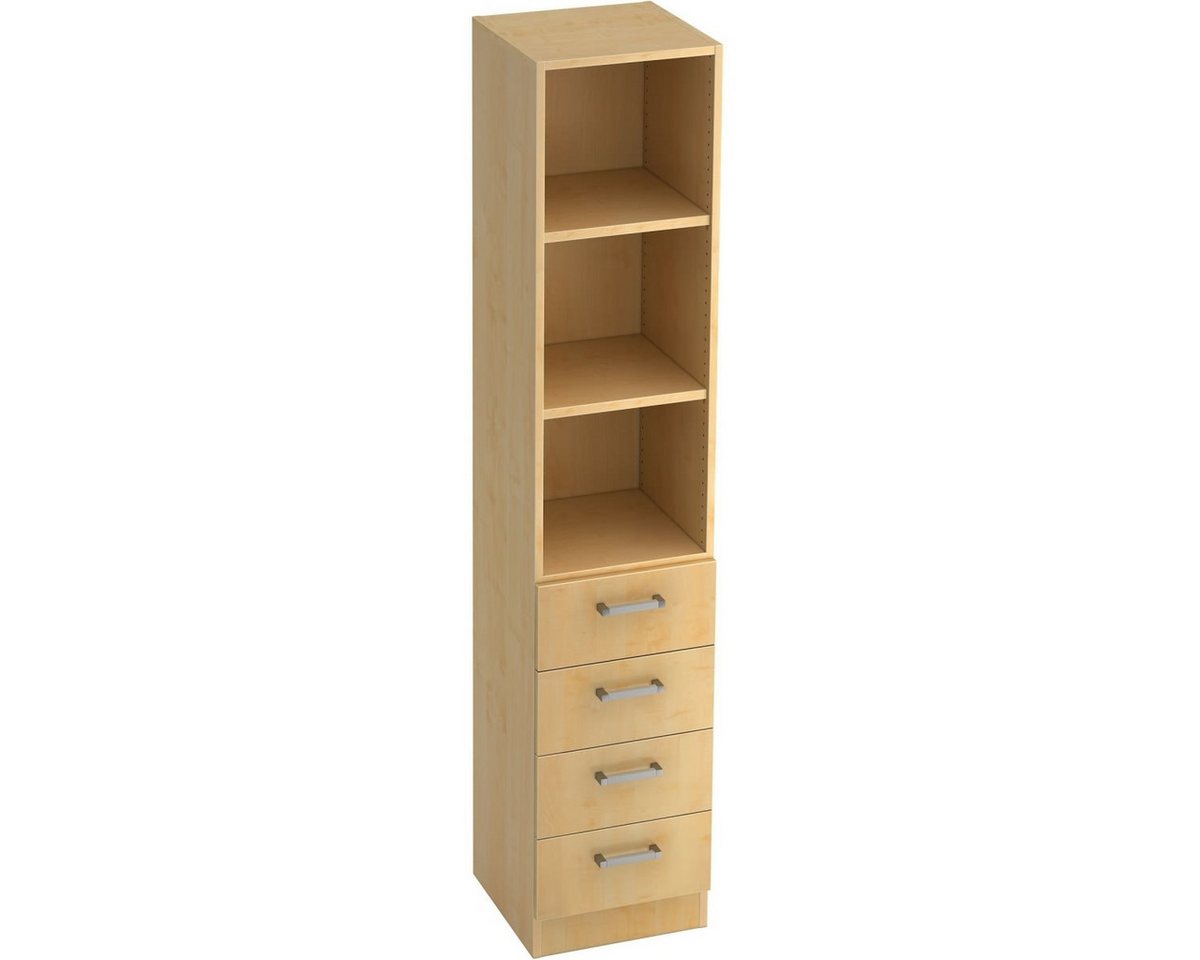 HAMMERBACHER Aktenregal Regal 5 OH 40,6x42x200,4cm 4 Schübe Sockelblende Griff CE Ahorn/Ahorn HAMMERBACHER Aktenregal Regal 5 OH 40,6x42x200,4cm 4 Schübe Sockelblende Griff CE Ahorn/Ahorn von HAMMERBACHER