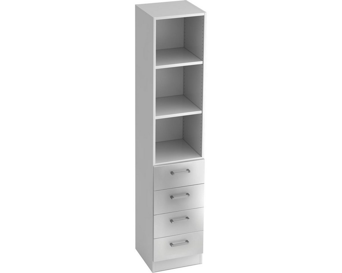 HAMMERBACHER Aktenregal Regal 5 OH 40,6x42x200,4cm 4 Schübe Sockelblende Griff CE Weiß/Silber HAMMERBACHER Aktenregal Regal 5 OH 40,6x42x200,4cm 4 Schübe Sockelblende Griff CE Weiß/Silber von HAMMERBACHER