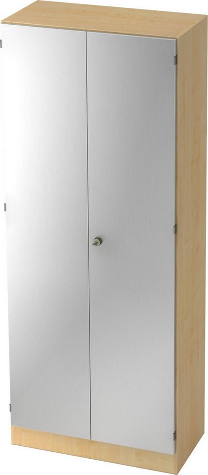 HAMMERBACHER Aktenschrank Schrank Solid 5 OH BxTxH 80x42x200,4cm Sockelblende Griff SG Ahorn/Sil von HAMMERBACHER