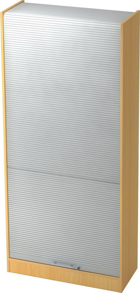 HAMMERBACHER Aktenschrank Rollladenschrank Solid 5OH BxTxH 90x40x200,4cm Griff RE Buche/Silber HAMMERBACHER Aktenschrank Rollladenschrank Solid 5OH BxTxH 90x40x200,4cm Griff RE Buche/Silber von HAMMERBACHER