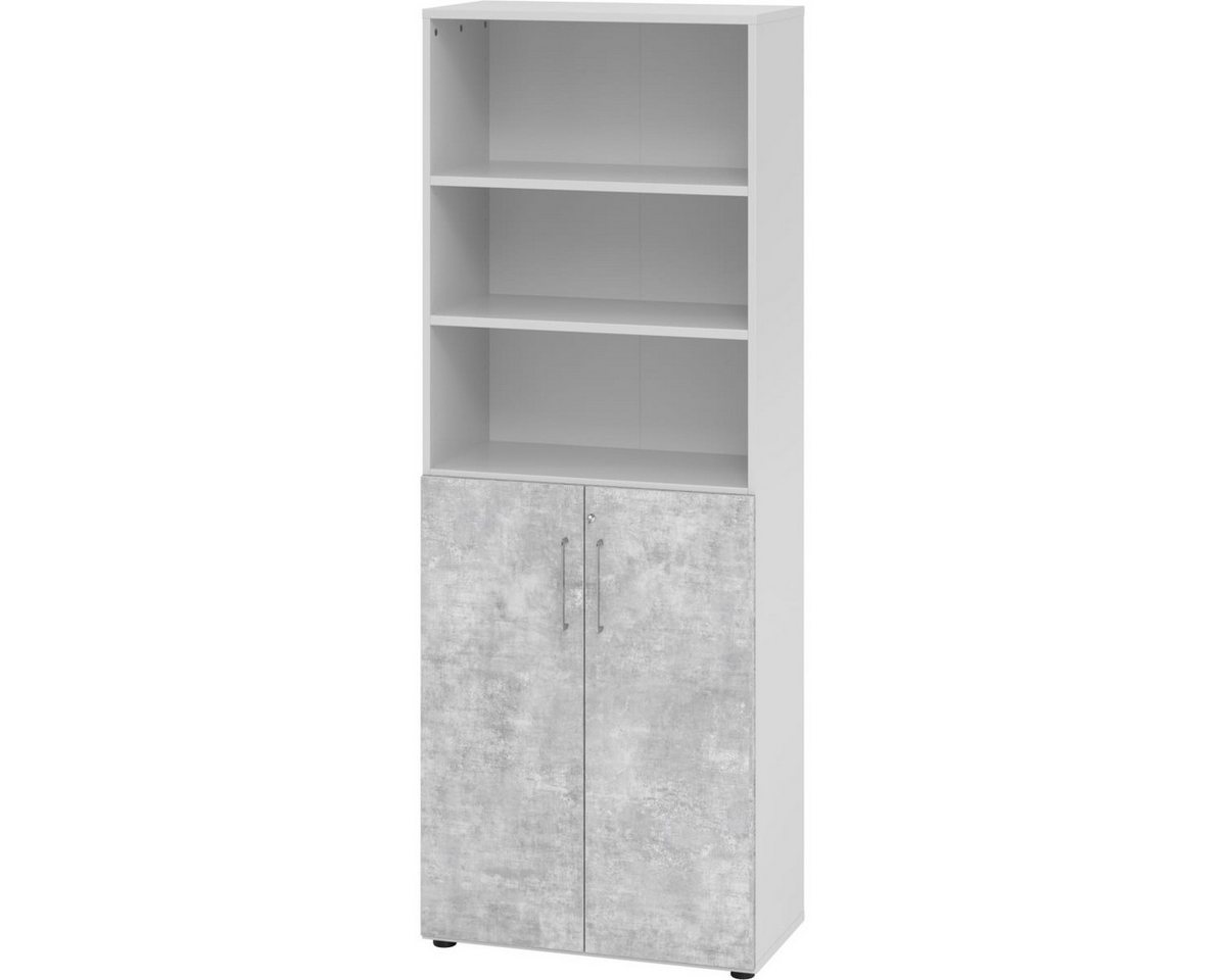 HAMMERBACHER Aktenschrank Schrank 6OH /3OH Türen BxTxH 80x42x215,6cm Griff BS Grau/Beton HAMMERBACHER Aktenschrank Schrank 6OH /3OH Türen BxTxH 80x42x215,6cm Griff BS Grau/Beton von Hammerbacher