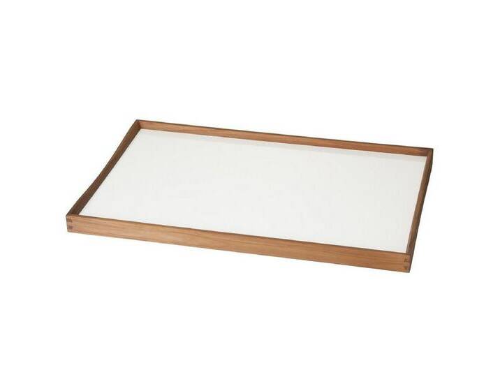 Architectmade Dekotablett Turning Tray Wendetablett (Medium); Zweifarbiges Serviertablett aus Laminat/Teakholz; Tablett in 30 x 48 cm, schwarz weiß von OTTO