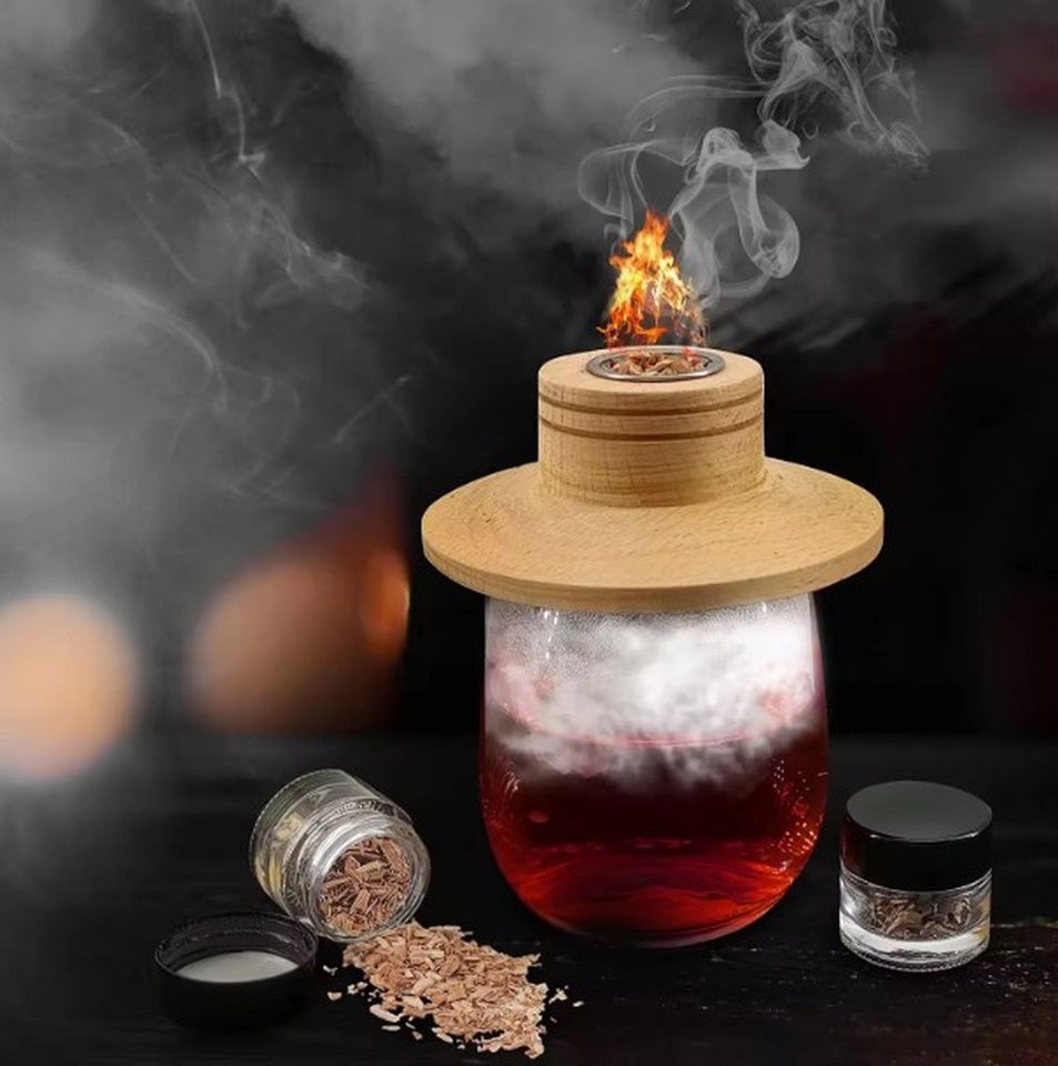 Aufbewahrungsbox Cocktail Whiskey Rauch mit Glas- Set von OTTO