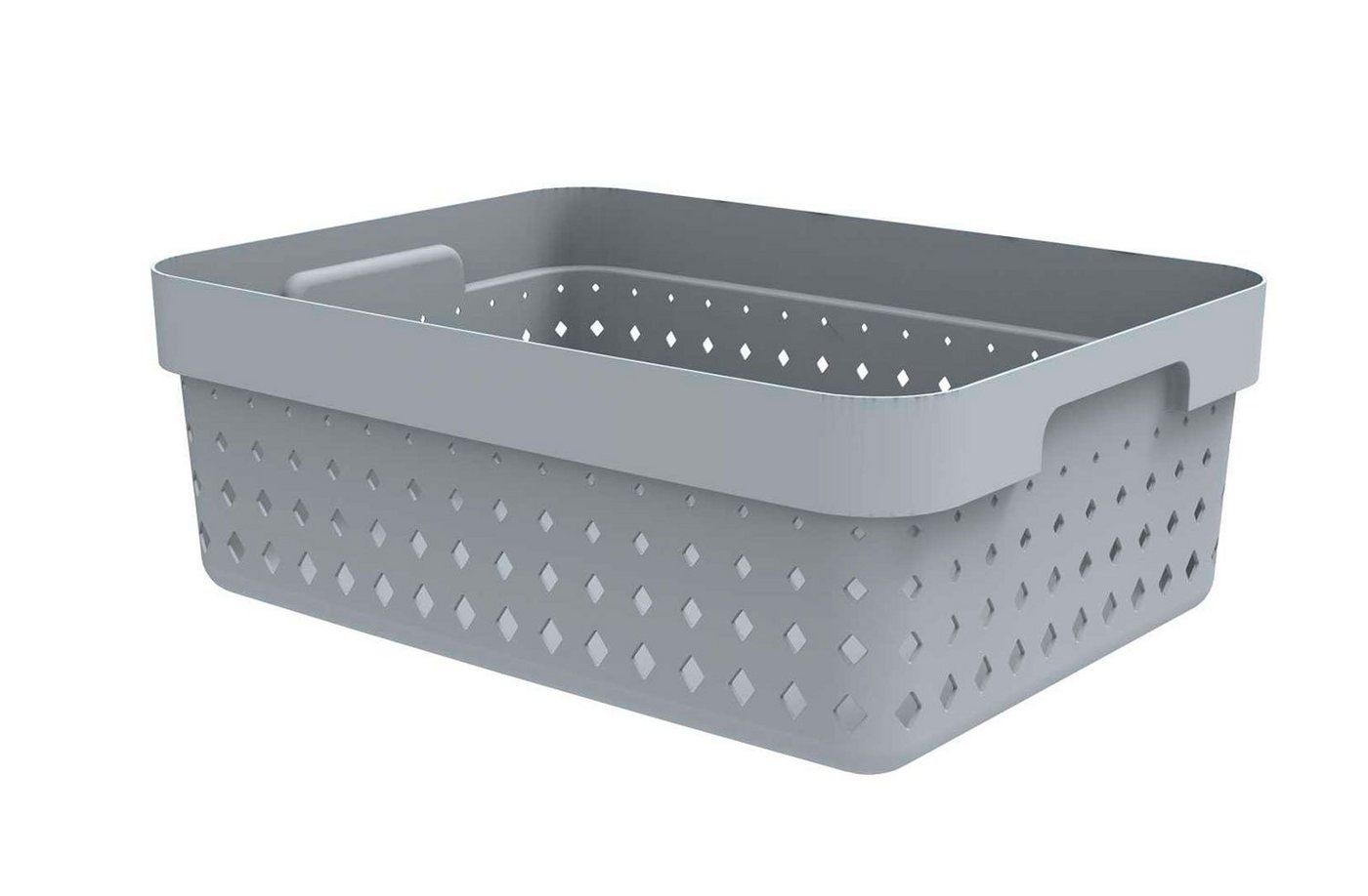 Aufbewahrungsbox SEOUL, Grau, B 35,7 cm x T 26,8 cm, Kunststoff, (1 St), Diamant-Design von OTTO