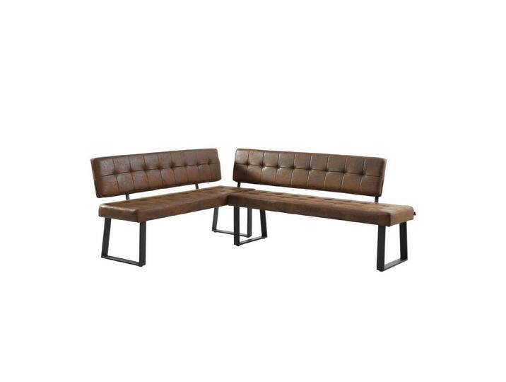 B&D home Eckbank AKA (2-St), beidseitig montierbar, gepolstert, mit Rückenlehne, braun, 216x160cm, Braun von OTTO