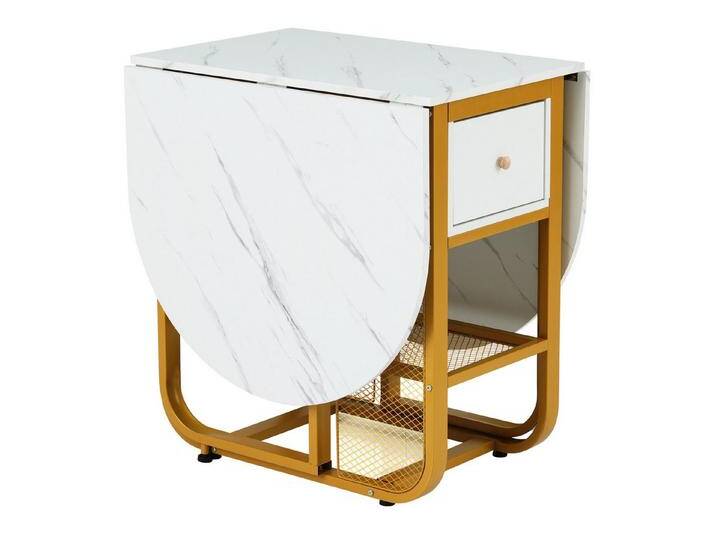 BBWL Esstisch Multifunktionaler klappbarer Esstisch mit weißer Spanplatte (160x70x75CM,erweiterbar auf 4–7 Sitzplätze, integrierter Schublade und Stauraum, platzsparend, robust, vielseitig als Küchentisch, Couchtisch oder Arbeitstisch von OTTO