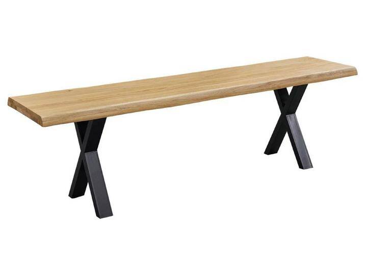 BENEDO MÖBEL Sitzbank Eiche Baumkante, 200x40cm U Gestell von OTTO