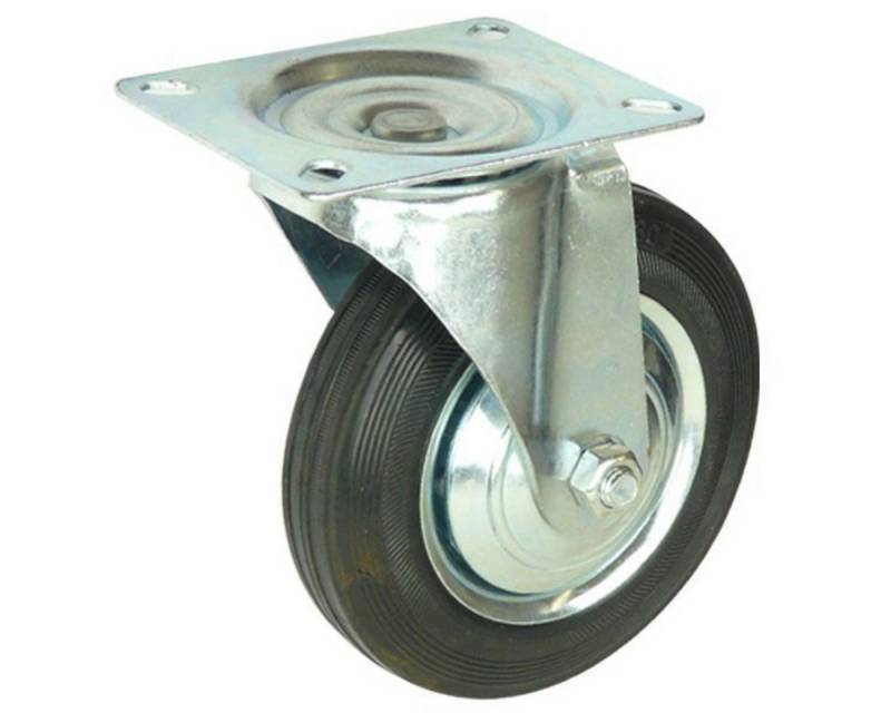 BENSON Lenkrolle Transportrolle Lenkrolle 75mm Basic Laufrolle Stahlblech Vollgummi, (1-St), universell einsetzbar von BENSON
