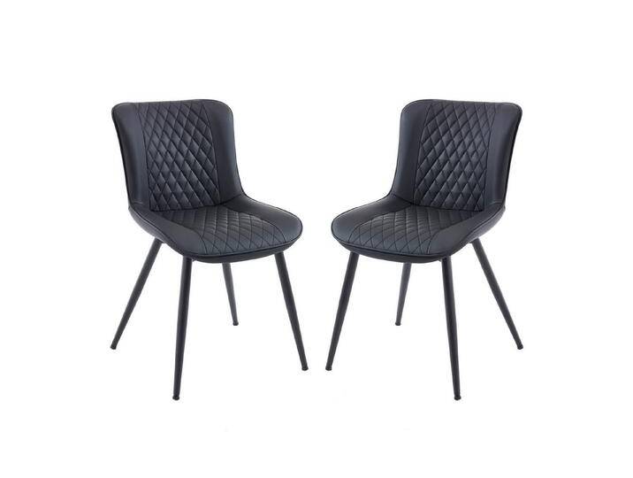 BERYTH Esszimmerstuhl 2er Set Küchenstuhl Hoher Rückenlehne Polsterstühle (2 St), schwarz, Schwarz von OTTO