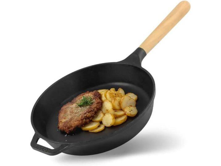 BIG-PAN Bratpfanne 28cm Pfanne Höhe 6cm Gusseisen Griff abschraubbar, Gusseisen, schwarz BIG-PAN Bratpfanne 28cm Pfanne Höhe 6cm Gusseisen Griff abschraubbar, Gusseisen, schwarz von OTTO