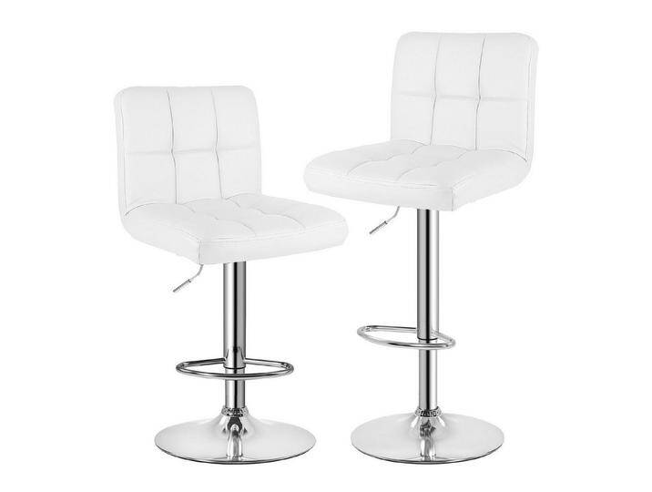 BIGZZIA Barhocker 2er Set - Barhocker Höhenverstellbar mit Lehne (Set, 2er set, 2 Barhocker im set), PU-Leder - mit Rückenlehne und Fußstütze, 360° Drehbar von OTTO