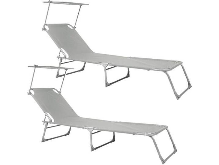 BIXENTE Gartenliege klappbare Gartenliege mit Sonnenschutz 2er-Set, 2 St., ideal für Garten, Pool, Balkon oder Terrasse BIXENTE Gartenliege klappbare Gartenliege mit Sonnenschutz 2er-Set, 2 St., ideal für Garten, Pool, Balkon oder Terrasse von OTTO