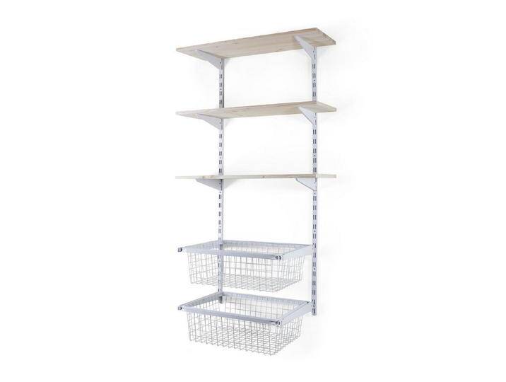 BOOMET Kleiderschrank Kleiderschranksystem Bausatz (Storage anthrazit) mit Drahtboden begehbarer Kleiderschrank, Anthrazit von OTTO
