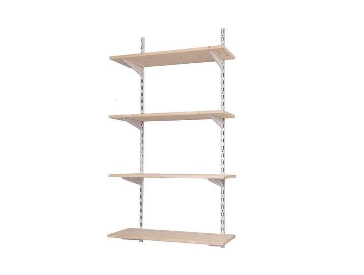BOOMET Wandregal Wandregalbausatz zweireihig weiß mit Regalbrett - Gesamthöhe, 80 15-tlg., Wandboard Bücherregal Hängeregal Leimholz Holzboden, weiß BOOMET Wandregal Wandregalbausatz zweireihig weiß mit Regalbrett - Gesamthöhe, 80 15-tlg., Wandboard Bücherregal Hängeregal Leimholz Holzboden, weiß von OTTO