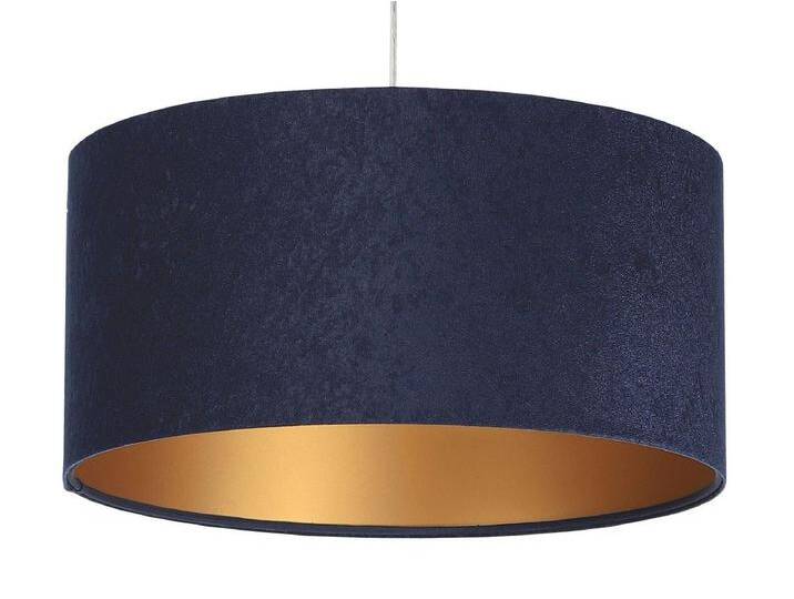 BPS Koncept Hängeleuchte Classic, ohne Leuchtmittel, blau weiß, Deckeltasse weiß-Becher weiß, 40cm, Marineblau,Gold von OTTO