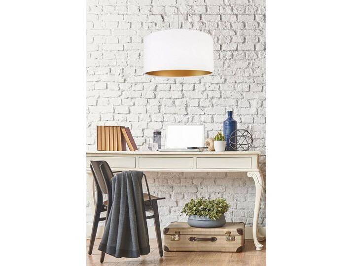 BPS Koncept Hängeleuchte Classic, ohne Leuchtmittel, weiß, Deckeltasse weiß-Becher weiß, 40cm, Weiß,Gold von OTTO