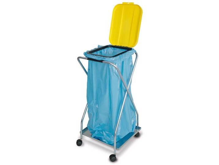 BRB-Lagertechnik Müllsackständer BRB Müllsackständer mit Rollen, für 70-120 Liter Säcke, Bruchfest, selbst unter extremen Bedingungen, gelb, gelb von OTTO