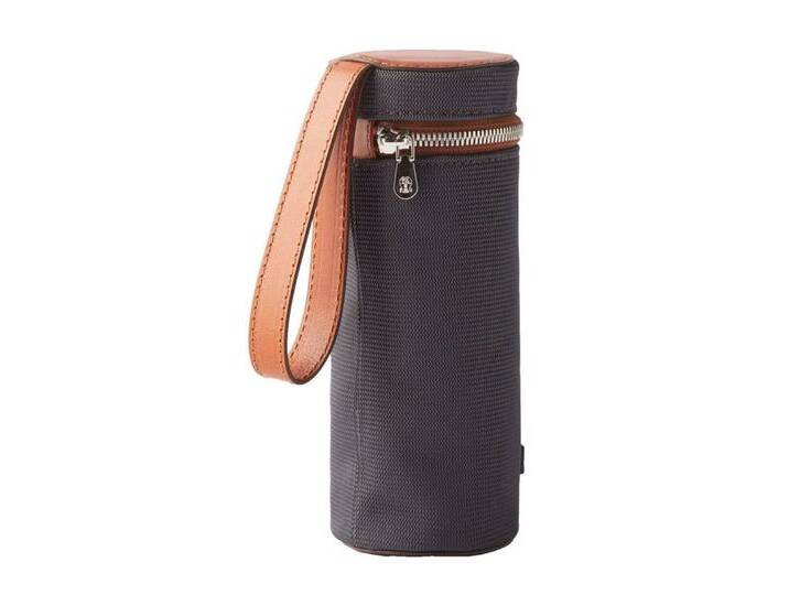 BRUNELLO CUCINELLI Flaschenträger Balltasche Flaschenhalter Tasche Case aus Canvas und Leder (robustem, leichtem Nylon-Canvas mit wasserabweisendem Innenfutter) von OTTO