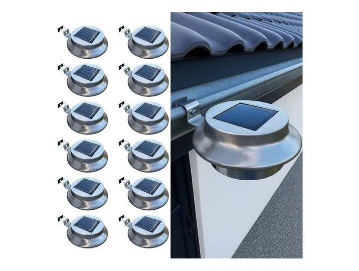 BURI Gartenleuchte 12er Set Dachrinnenleuchte LED Solar Lichtsensor Regenrinne IP44 BURI Gartenleuchte 12er Set Dachrinnenleuchte LED Solar Lichtsensor Regenrinne IP44 von OTTO