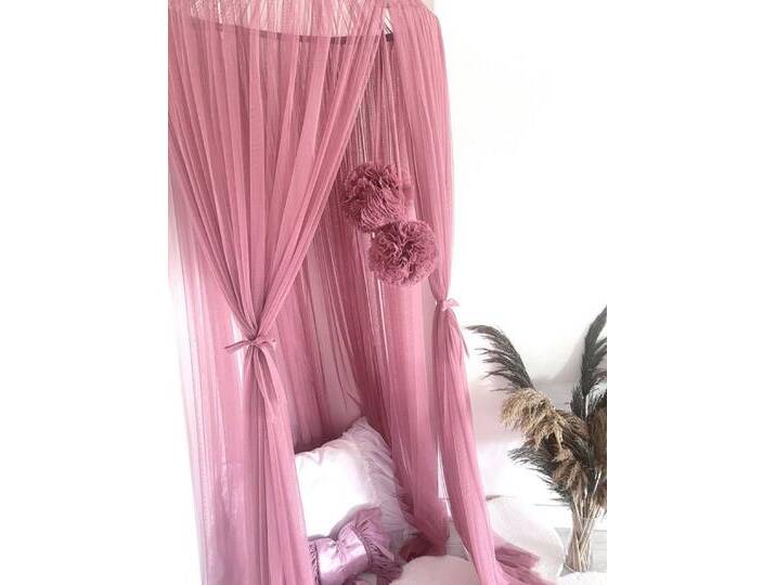 Baby Fancyroom Betthimmel Baldachin 25M Betthimmel Kinderzimmer Babyzimmer Moskitonetz (Hausbett, fließendes Material, passend auch zur Leseecke zum Entspannen), luftdurchlässig, hochwertig, mit Pompons von OTTO