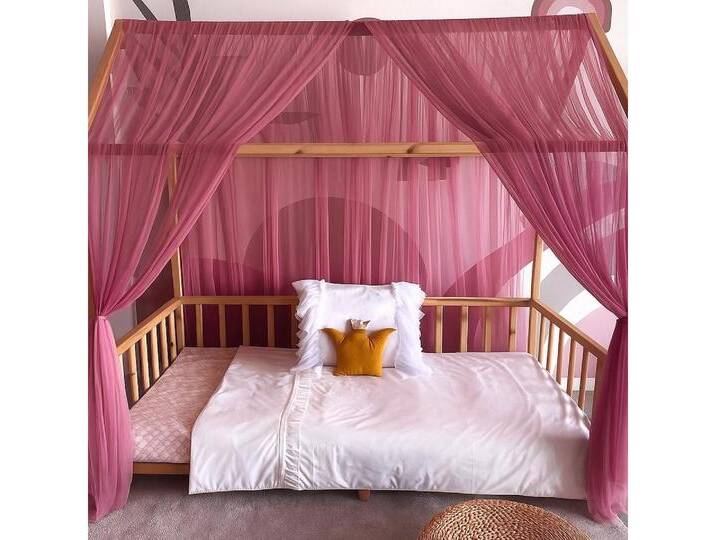 Baby Fancyroom Betthimmel Betthimmel Tüll Hausbett Kinderbett 2 Stück 340cm 380cm Montessori (3-tlg. Set mit 2x Betthimmel und einer 20er Pomponkette, Baldachin, Kinder Betthimmel Baldachin Himmel Deko Set), Betthimmel für Hausbett Montessori, rosa rot Baby Fancyroom Betthimmel Betthimmel Tüll Hausbett Kinderbett 2 Stück 340cm 380cm Montessori (3-tlg. Set mit 2x Betthimmel und einer 20er Pomponkette, Baldachin, Kinder Betthimmel Baldachin Himmel Deko Set), Betthimmel für Hausbett Montessori, rosa rot von OTTO
