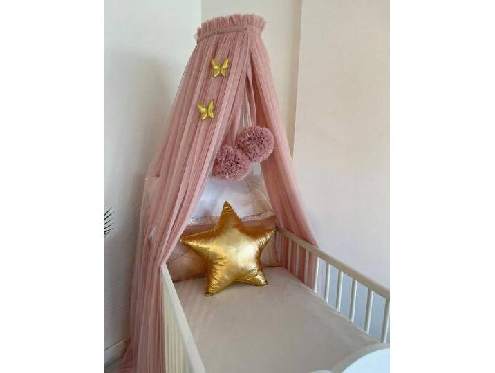 Baby Fancyroom Betthimmel Betthimmel aus 12 Meter Tüll aus 1. Klasse für Kinderbett Gitterbett, Himmel für Babybett Kinderbett, rosa, altrosa von OTTO