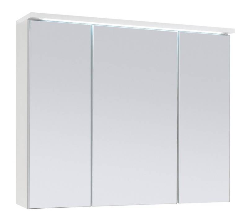 Badezimmerspiegelschrank TWO, Breite 80 cm, Weiß matt, 3 Spiegeltüren, inkl. LED-Beleuchtung von OTTO